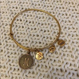 Alex and Ani “M” monogram bangle, never worn